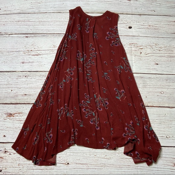 Free People Red Snap Out Of It Sleeveless Swing Dress Sz S - Picture 10 of 16